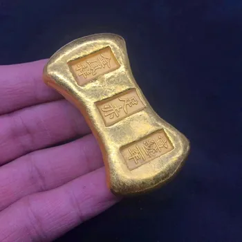 Zarif antika altın külçe Qing Hanedanı