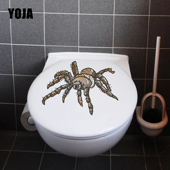 YOJA 22.1X15. 8CM Karikatür Desen Duvar Sticker Tuvalet Çıkartması Yatak Odası Ev Dekor Böcek Örümcekler T5-1225