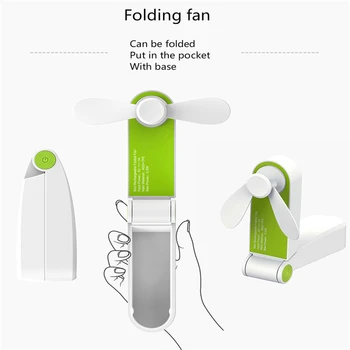 Mini Taşınabilir Şarj Edilebilir El Kişisel USB Fanlar Cep Katlanabilir Ayarlanabilir Rüzgar hızlı Fan Ev Ofis Seyahat İçin