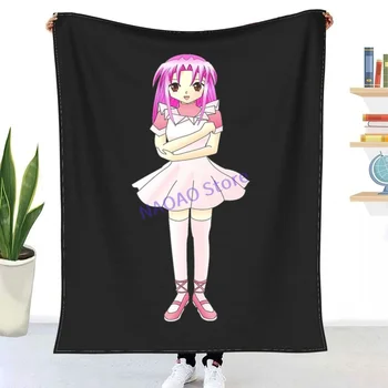 Anime Karakter Tutu Kız Atmak Battaniye Çarşaf yatak Battaniye kanepe Dekoratif kafes yatak örtüleri Mutlu şekerleme