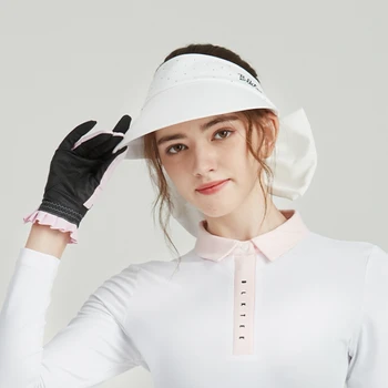 Blktee Golf Şapka kadın Boş silindir şapka Açık Spor Büyük Ağız Golf Kap İlmek ile Moda UV Koruma Kapakları bayanlar için
