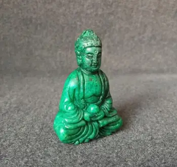 Koleksiyon archaize işi yeşil yeşim Sakyamuni heykeli