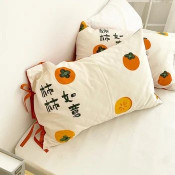 Saf pamuk yastık kılıfı tek parça pamuk yastık kılıfı odası dekorasyon orijinal tasarım yatak yastık kılıfı