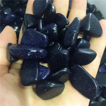 100g Doğal Mavi kumtaşı taş Büyük parçacıklar Kuvars Kristal Değnek Noktaları Şifa Taş Değnek feng shui kristalleri