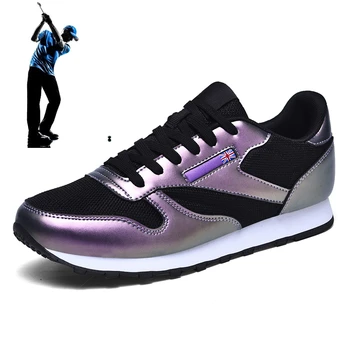 Rahat golf ayakkabıları erkek Artı Boyutu 46 golf ayakkabıları erkek Atletizm Golf Sneakers Hafif Örgü Yürüyüş Spor Ayakkabı