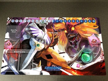 Digimon Playmat Paildramon Omegamon DTCG CCG Mat Ticaret Kart oyun halısı Kurulu Oyun Pedi masa pedi Anime Mousepad ve Ücretsiz Çanta 60x35cm