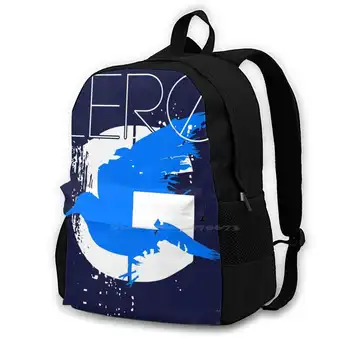 Sıfır Yerçekimi sırt çantası Öğrenci Okul Dizüstü Seyahat Çantası Mavi Siyah Beyaz Yerçekimi Raven Sıfır 0