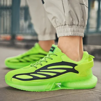 2021 Bahar Yeni Nefes koşu ayakkabıları Erkekler için Yansıtıcı Açık hava yastığı spor ayakkabılar Yürüyüş Koşu Sneakers Zapatillas