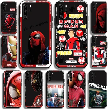 Marvel Örümcek Adam Demir Adam Huawei P30 P30 Lite P30 Pro telefon kılıfı Kılıfları Kapak Carcasa Coque TPU Siyah Tam Koruma