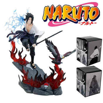 Naruto Shippuden Anime Uchiha Sasuke Aksiyon Figürü Yıldırım Bıçak 34cm Pvc Gk Heykeli Koleksiyonu Mücadele Modeli Hediyeler Oyuncaklar