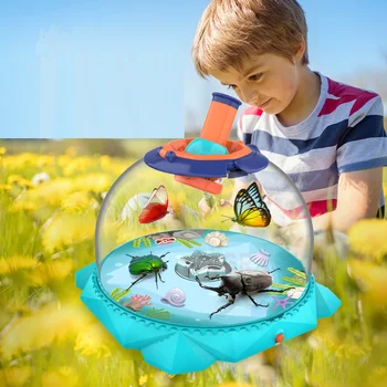Taşınabilir Böcek Yakalayıcı Hayvan Gözlem Kutusu Çocuklar KÖK Bilim Oyuncaklar Keşif Öğretim Eşyaları Deney Çocuk Komik Oyuncak