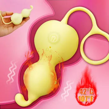 Vajinal Topları bayanlara Seks Oyuncakları 10 hızları ısıtma vibratör Topları G Noktası Klitoris Stimülatörü Güçlü Titreşimli Yumurta Kegel topu