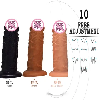 25cm AV Değnek Seks Yapay Penis Yetişkin Oyuncak Fiş Penis Kadın Erkek Prostat Stimülatörü Masajı Anüs Vajinal Uzaktan Vibratör Klitoris G Spot