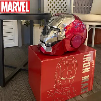 Yeni Marvel Demir Adam 1: 1 Cosplay MK5 Autokıng Led Kask Ses Uzaktan Kumanda Otomatik Kask Maskesi Aksiyon Figürü Noel Hediyesi