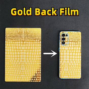 50 adet Altın Arka Film iPhone İçin Dekoratif Arka Kapak Bıçak Kesme Makinası Evrensel Kesme Filmi Koruyucu Sticker