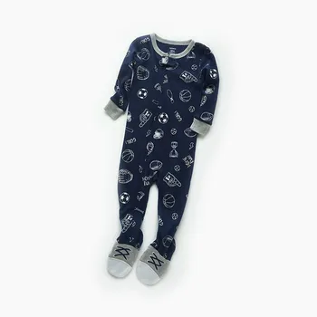 Boyutu 12M 2 yaşında altı erkek ve dişi bebekler için uygundur. Tek parça pamuk bebek pijama