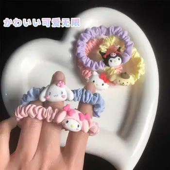Hellokitty Aksesuarları Taze Karikatür Sanrio Hairband Ins Sevimli Tatlı Kız Kravat Saç Halat Deri Band Şapkalar Hediye Kız için