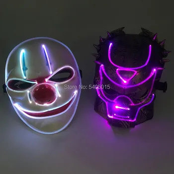 Yüksek Kaliteli Değişim 7 Renk Uzaktan Kumanda ile, Gece Kulübü LED Parti Maskesi Karnaval Glow Parti Malzemeleri Tatil İçin DIY Dekorasyon