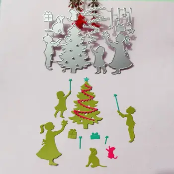 Noel süslemeleri Metal Kesme Ölür Şablonlar için Scrapbooking Albümü Kağıt Kartı Günlüğü El Sanatları Şablon Dekoratif