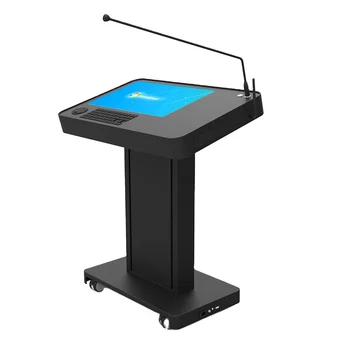 Sınıf / Konferans odası Kablosuz konuşma Yüksekliği Ayarlanabilir Monitör Entegre Akıllı Podyum IOT Rola Modülü