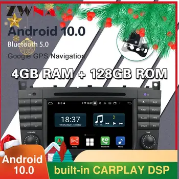 128G Carplay Android 10.0 ekran DVD Oynatıcı BENZ C Sınıfı için W203 2004 2005 2006 2007 GPS Navi otomobil radyosu Ses Stereo Kafa ünitesi