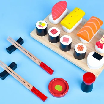Suşi Dilimleme Oyun Seti Renkli Plastik Gıda Oyuncak Kullanımlık Çoklu Kez Oyuncak Mikro kesim Suşi Mutfak Oyuncaklar Çocuklar için