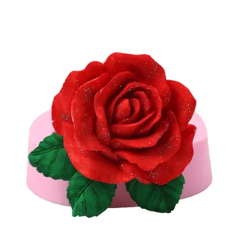 Güller Çiçek Silikon Kek Kalıbı Silikon el yapımı sabun kalıpları Çikolata Sugarcraft Dekorasyon Fondan Fimo Araçları Jöle Kalıpları