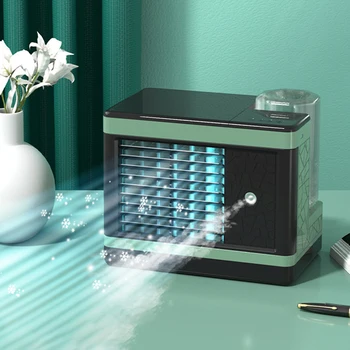 Elektrikli Su soğutmalı Fan Su Küpü Mini Dilsiz Klima Fanı Taşınabilir Masaüstü Sprey Soğutucu Ev Ofis USB Fan Yaz için