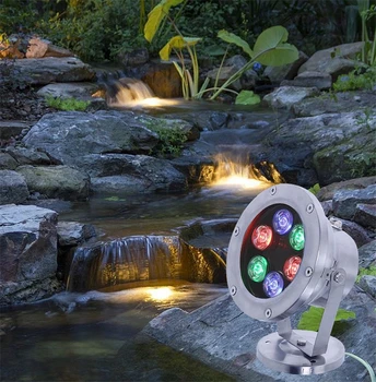 Paslanmaz çelik IP68 Led sualtı ışıkları RGB açık su geçirmez renkli su spot yüzme havuzu lambası çeşme ışık
