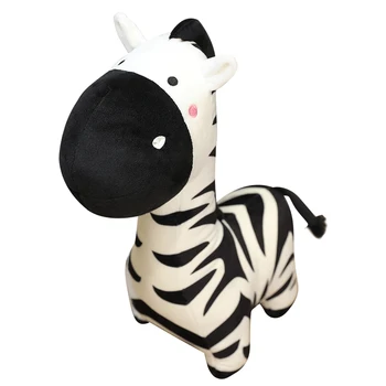 Sıcak Sevimli Gerçek Hayat Zebra Peluş Oyuncak Simülasyon Sevimli At Hayvan Oyuncaklar Çocuk Çocuklar için Yumuşak Yaratıcı Yastık Ev Dekor Güzel hediye