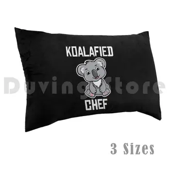 Koalafied Şef Komik Aşçı Mutfak Sanatçısı Koala Sevgilisi Mutfak Süpervizörü Gag Hediye Yastık Kılıfı Baskılı 50x75