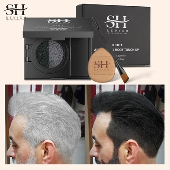 Sevich 6g Unisex Anında saç kapatıcı Krem Çift Renk Su Geçirmez Saç Çizgisi Kök Cover Up Farı Kaş Makyaj Minderi