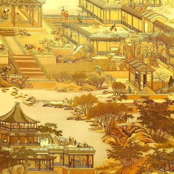 Duvar Kağıdı Altın Folyo Altın Otel Restoran Restoran Çin Dükkanı Dükkanı Dekorasyon Duvar Kağıdı