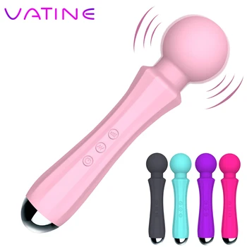 VATINE 20 Frekans Seks Oyuncakları Kadınlar için Güçlü Vibratör Klitoris Stimülatörü Masaj Kadın Mastürbasyon AV Sihirli Değnek