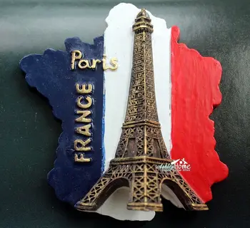 Fransa Eyfel Kulesi turistik hediyelik 3D Reçine Buzdolabı buzdolabı mıknatısı dünya Çapında seyahat hediyesi FİKİR