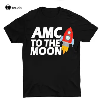 Amc Ay Roket Stok Yatırımcı Unisex T Shirt S-3xl Siyah