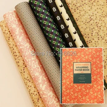 ENOGREETING Vintage Stil Dekoratif Hediye Ambalaj Kağıdı Kitap farklı Tasarımlar Festivali Hediye Ambalaj Kağıdı Seti 24 sheets / lot