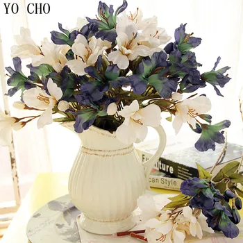 YO CHO Ücretsiz kargo (5 adet/grup)inci zambak çiçeği yapay çiçekler ipek çiçek oturma odası için