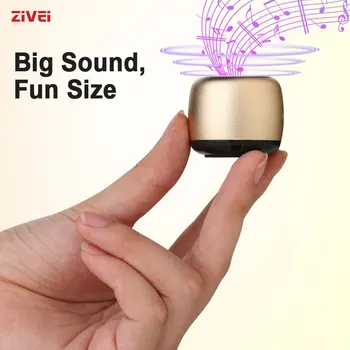 ZIVEI mini taşınabilir Bluetooth Metal Hoparlör açık Mikrofon USB Portu ile Cep Telefonu için Klasik Hoparlör Hediye için Uzaktan