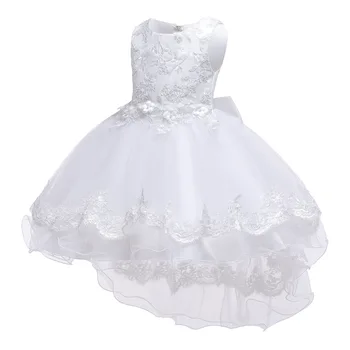 Sıcak Satış Bebek Kız Elbise Kız Balo Tutu Prenses Elbise Yay Bebek Kız Elbise doğum günü partisi elbisesi Düğün Kız Elbise