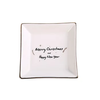 Seramik Biblo Çanak Takı Çanak Tabaklar-Mutlu Noeller ve Mutlu Yıllar noel dekoru (Mutlu Noeller ve Mutlu Yıllar)