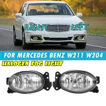 Sol Sağ Araba Ön Sis Lambası Halojen Lambalar Sis lambası Mercedes Benz İçin W211 W204 E350 E550 2007 2008 2009 araba-styling Ampul İle
