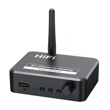 HTHL-HD Bluetooth 5.2 Ses Alıcısı Hifi Stereo Müzik CD Kalitesinde Ses 3.5 Mm AUX Koaksiyel Fiber Optik Kablosuz Adaptör