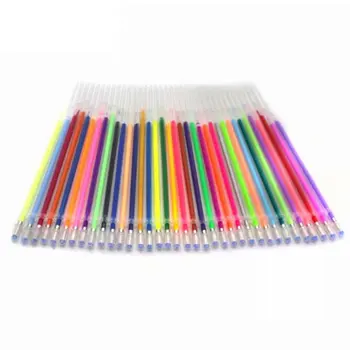48 Renk / SET Toksik Olmayan Jel Kalem Dolum Çok Renkli Boyama Jel Mürekkep Tükenmez Kalemler Yedekler Çubuk Okul Kırtasiye Renk Rastgele