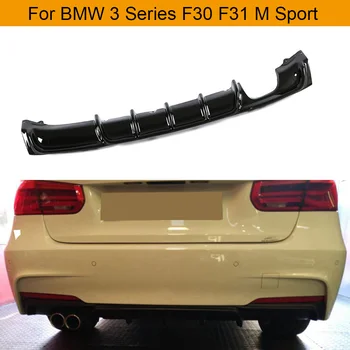 3 Serisi Araba Arka ÖN TAMPON Difüzör BMW F30 M Spor Tampon 2012-2017 Siyah Arka Difüzör Spoiler Araba Sticker