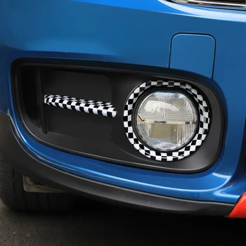 4 adet Araba Dış Ön Sis Lambası Dekorasyon Halka Şerit ayar kapağı Sticker M Coope r Ülke F 60 Araba Styling Aksesuarları