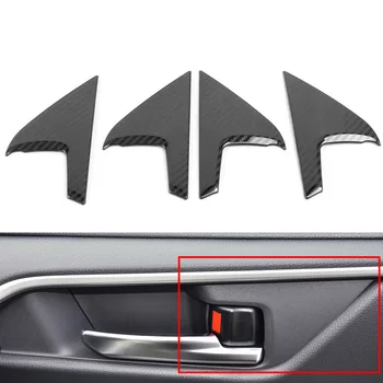 Karbon Bak Toyota rav4 xa50 2019 2020 Aksesuarları İç küçük Kapı Kolu Çerçeve ayar kapağı Sticker Dekorasyon