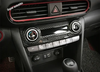 Lapetus Merkezi Klima Düğmesi Anahtarı krom çerçeve Trim 1 Adet ABS Fit Hyundai Kona 2018 - 2020 İçin Aksesuarları İç