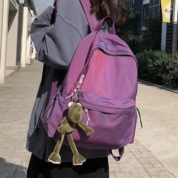 HOCODO kadın Sırt Çantası Kadın Moda Yeni Sırt Çantası Unisex Büyük Kapasiteli Laptop Sırt Çantası Naylon Bayan Schoolbag Sevimli okul çantası