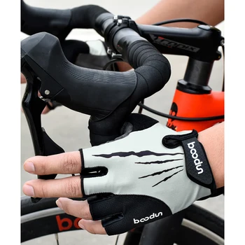 Yaz erkek spor eldiven spor salonu ağırlık kaldırma bisiklet vücut geliştirme eğitimi ince nefes kaymaz yarım parmak eldiven 0225-4